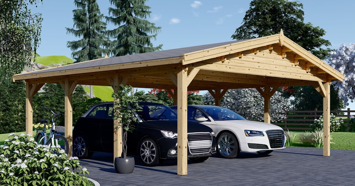 Wooden Double Carports For Both Of Your Cars