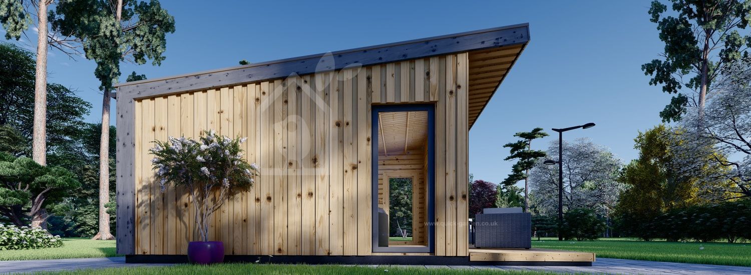 Garden Cabin EVELIN (Insulated, 34 mm + Cladding), 5x5 m, 25 m² visualization 1