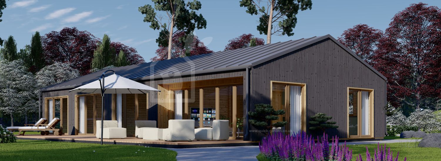 Log Cabin House ELIZA (Insulated, 44 mm + Cladding), 115 m² visualization 1
