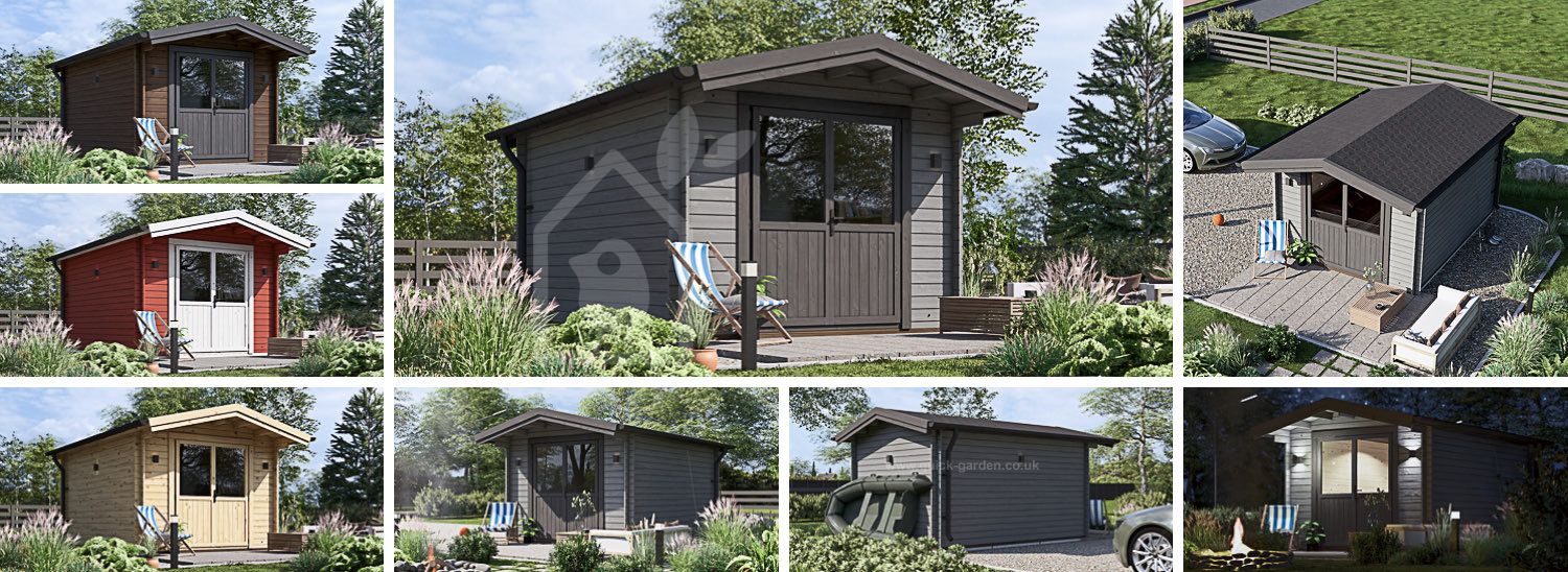 Garden Log Cabin PETER (34 mm), 3x4 m (10'x13'), 12 m² visualization 1