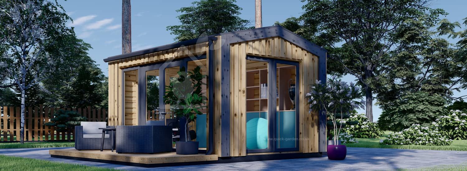 Garden Cabin EMMY (34 mm + Cladding), 4x3 m, 12 m² visualization 1