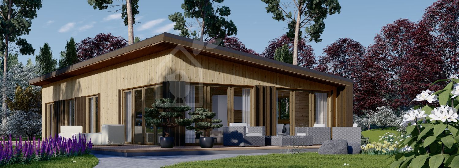 Log Cabin House ZOE (Insulated PLUS, 44 mm + Cladding), 96 m² visualization 1