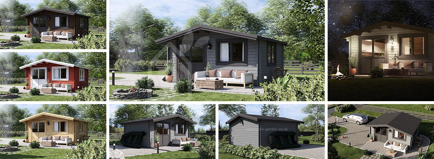 Log Cabin LILLE (44 mm), 5x4 m (16'x13'), 20 m² visualization 1