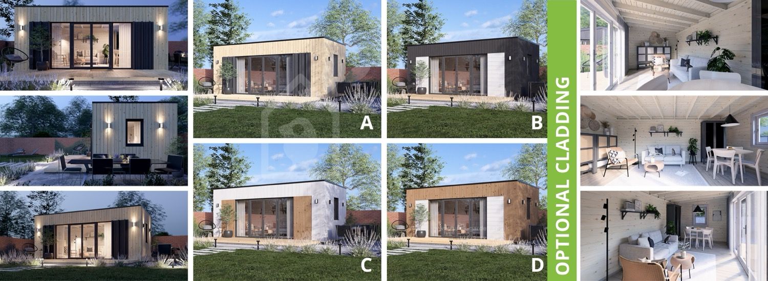 Garden Room PREMIUM (34 mm + Cladding), 5.95x3 m (20’x10’), 16 m² visualization 1