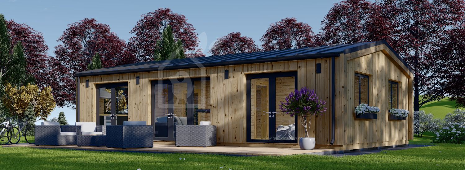 Granny Annexe SELENE S (44 mm + Cladding), 10.2x6.2 m (34'x20'), 63 m² visualization 1