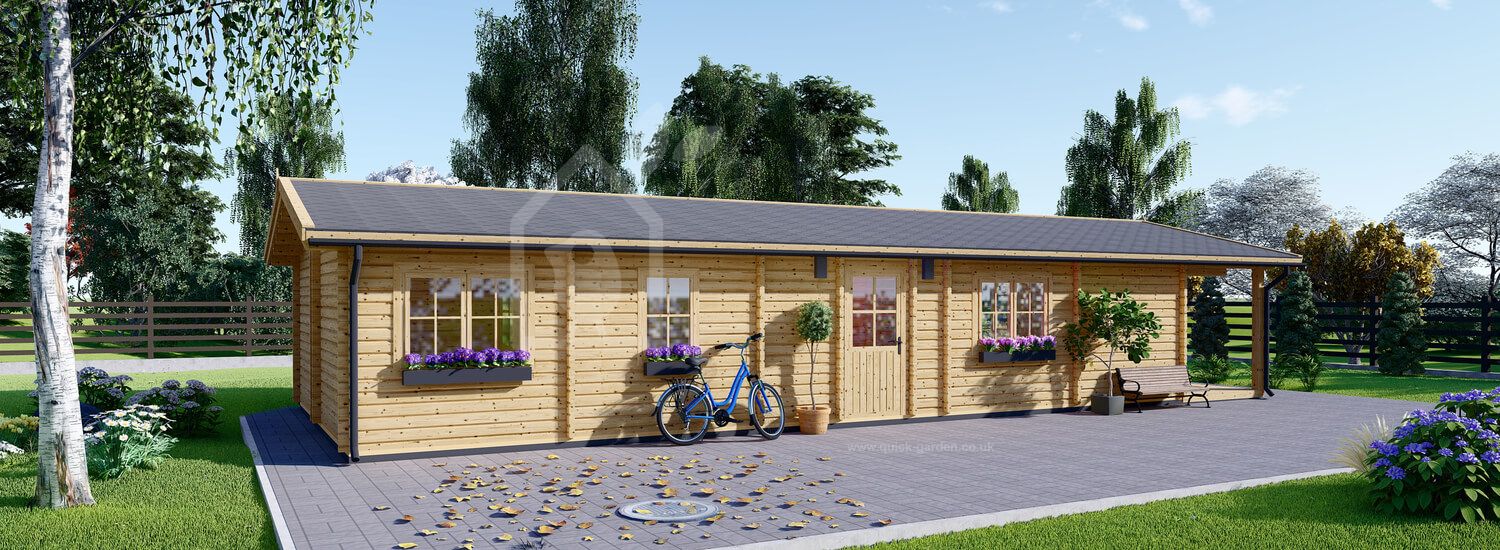 Granny Annexe AVON M (66 mm), 6x15 m (20'x50'), 90 m²