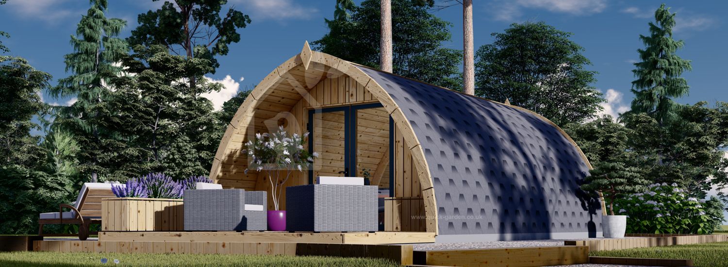 Glamping / Camping Pod BRETA (44 mm), 4x6 m (13'x20'), 24 m² visualization 1