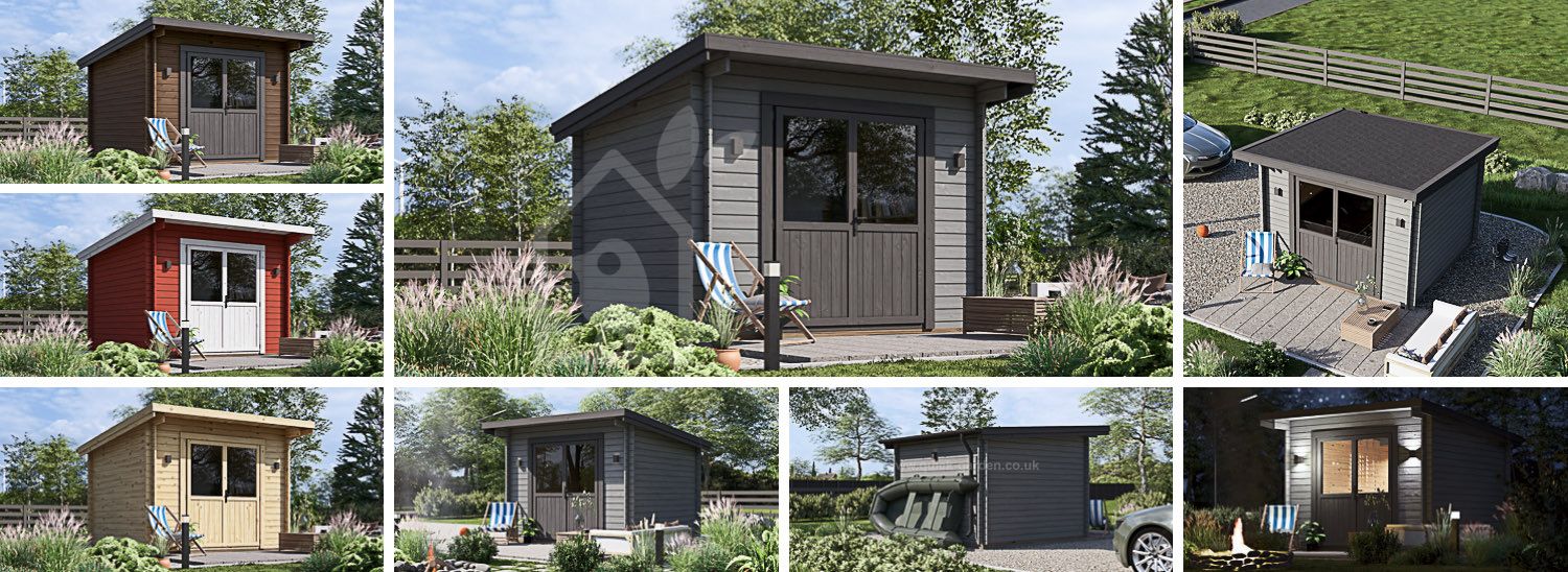 Garden Log Cabin MALTA (34 mm), 3x3 m (10'x10'), 9 m² visualization 1
