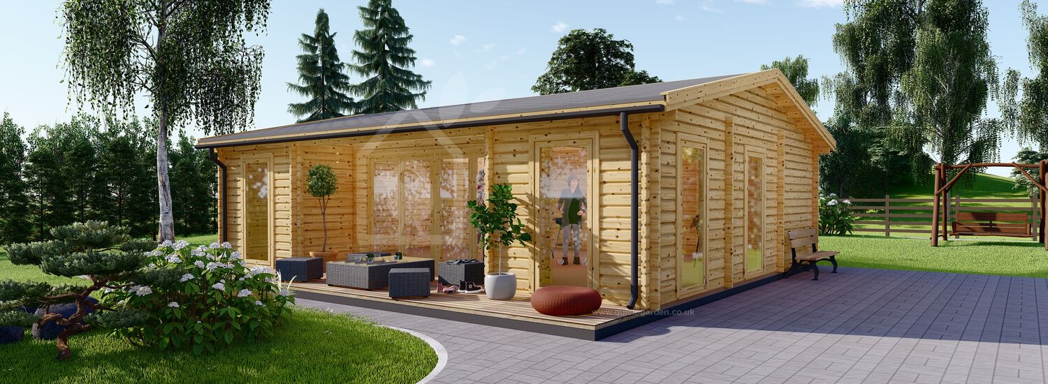 Garden Studio MILA (44+44 mm + Insulation PLUS, BRF), 8x7 m (26'x23'), 56 m² visualization 1