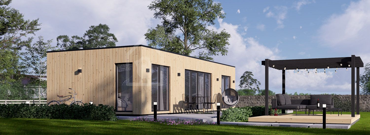 Granny Annexe PREMIUM S (Insulated, 34 mm + Cladding), 10.5x4.5 m (35'x15'), 47 m² visualization 1