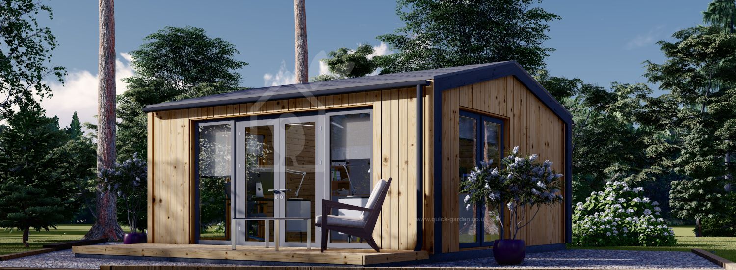 Garden Cabin EMMY (Insulated, 34 mm + Cladding), 5x5 m, 25 m² visualization 1