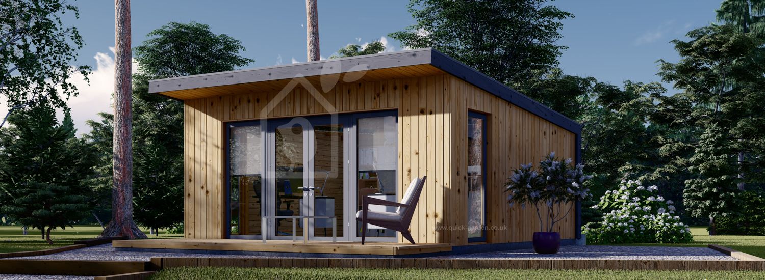 Garden Cabin EVELIN (Insulated, 34 mm + Cladding), 5x5 m, 25 m² visualization 1