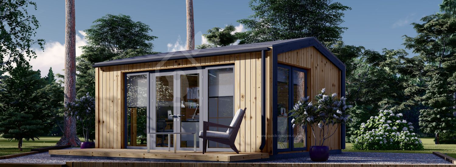 Garden Cabin EMMY (Insulated, 34 mm + Cladding), 5x4 m, 20 m² visualization 1