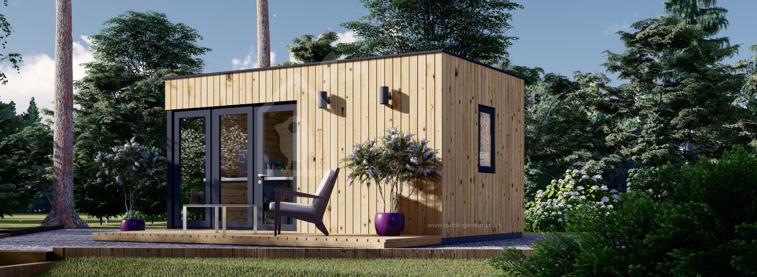 Garden Room PREMIUM (Insulated PLUS, 34 mm + Cladding), 5x3 m (16'x10'), 15 m² visualization 1