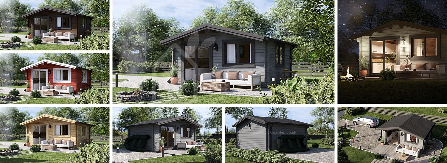 Log Cabin WISSOUS (34 mm), 5x4 m (16'x13'), 20 m² visualization 1