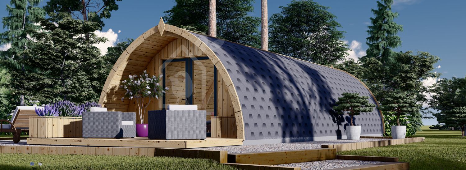 Glamping / Camping Pod BRETA (44 mm), 4x10 m (13'x32'), 40 m² visualization 1