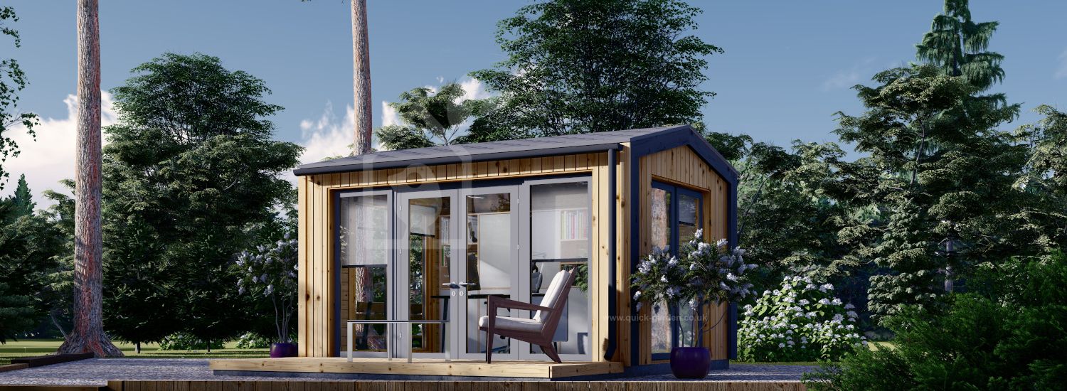 Garden Cabin EMMY (Insulated, 34 mm + Cladding), 4x3 m, 12 m² visualization 1