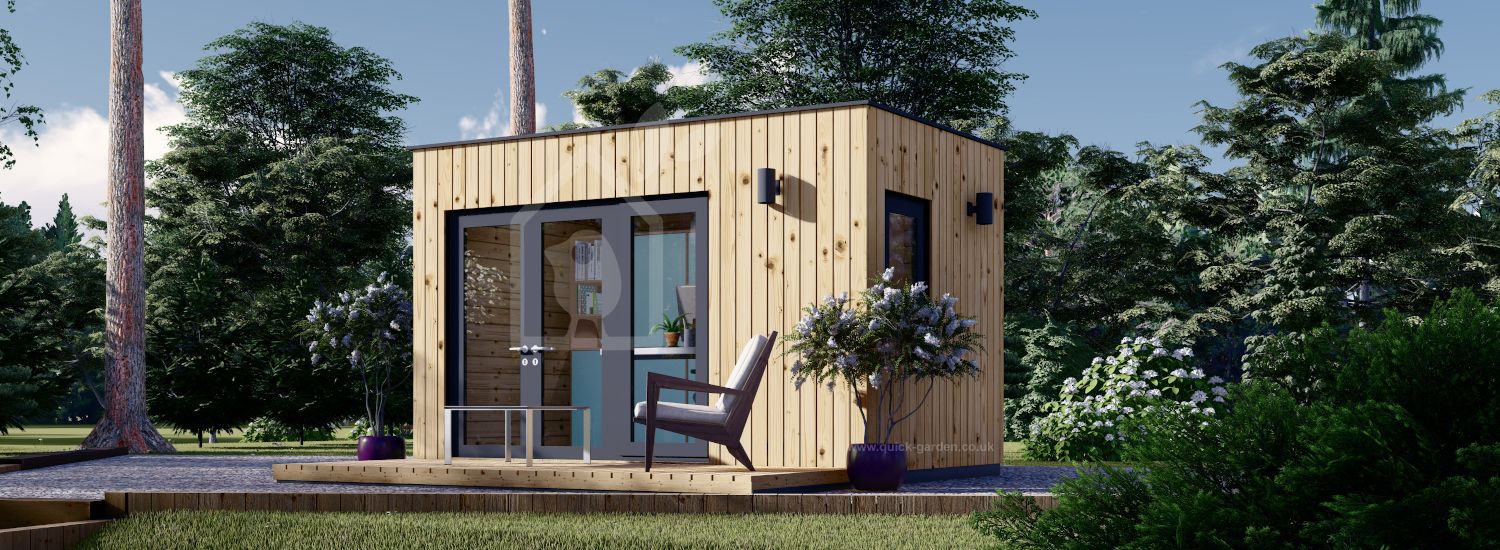 Garden Room PREMIUM S (Insulated PLUS, 34 mm + Cladding), 4.1x2.4 m (14'x8'), 10 m² visualization 1
