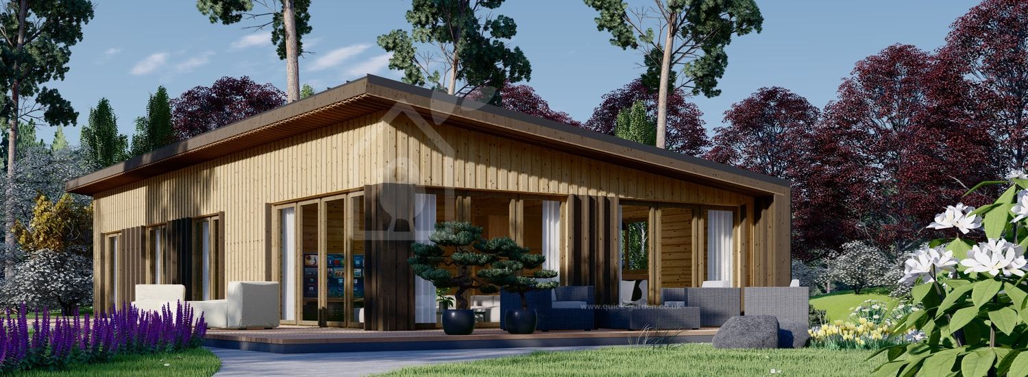 Log Cabin House ZOE (Insulated, BRF, 44 mm + Cladding), 110 m² visualization 1