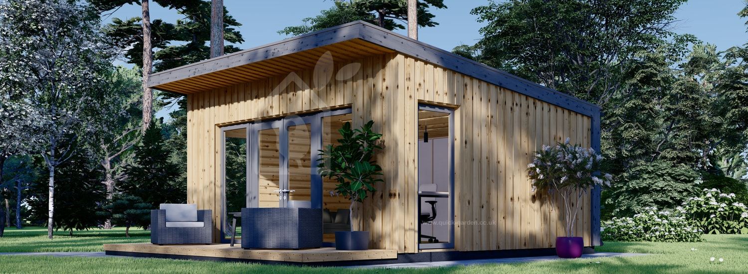 Garden Cabin EVELIN (34 mm + Cladding), 5x4 m, 20 m² visualization 1