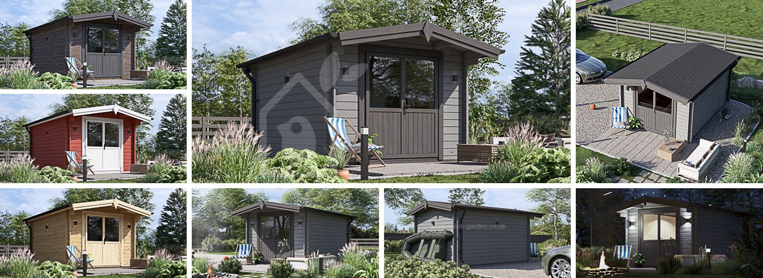 Garden Log Cabin PETER (34 mm), 3x3 m (10'x10'), 9 m² visualization 1