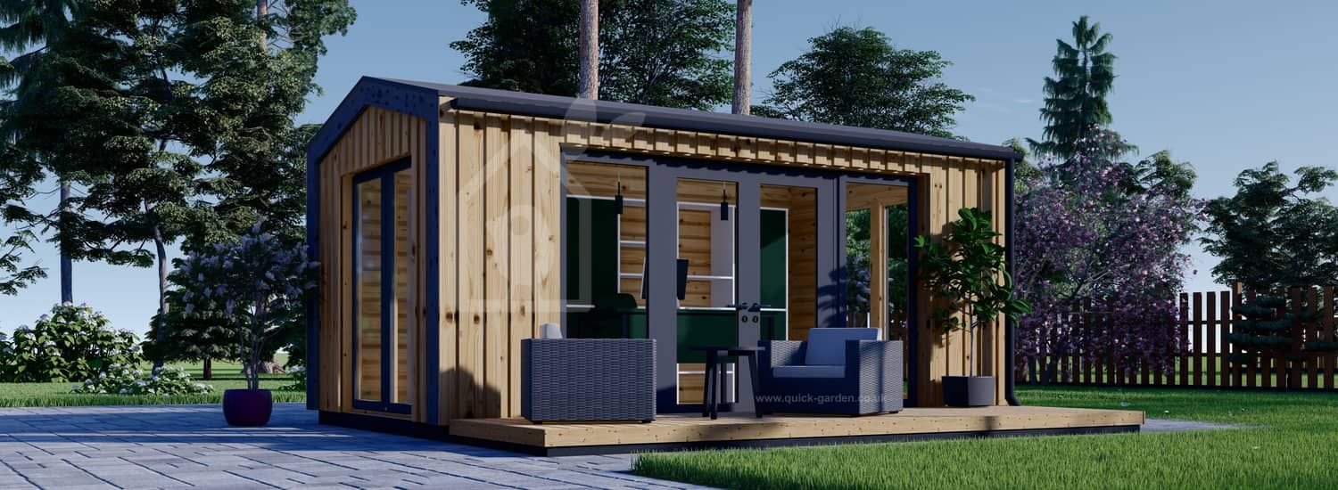 Garden Cabin EMMY (Insulated, 34 mm + Cladding), 5x3 m, 15 m² visualization 1