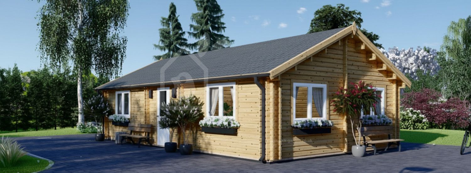 Log Cabin GRETA S (44+44 mm), 54 m² visualization 1