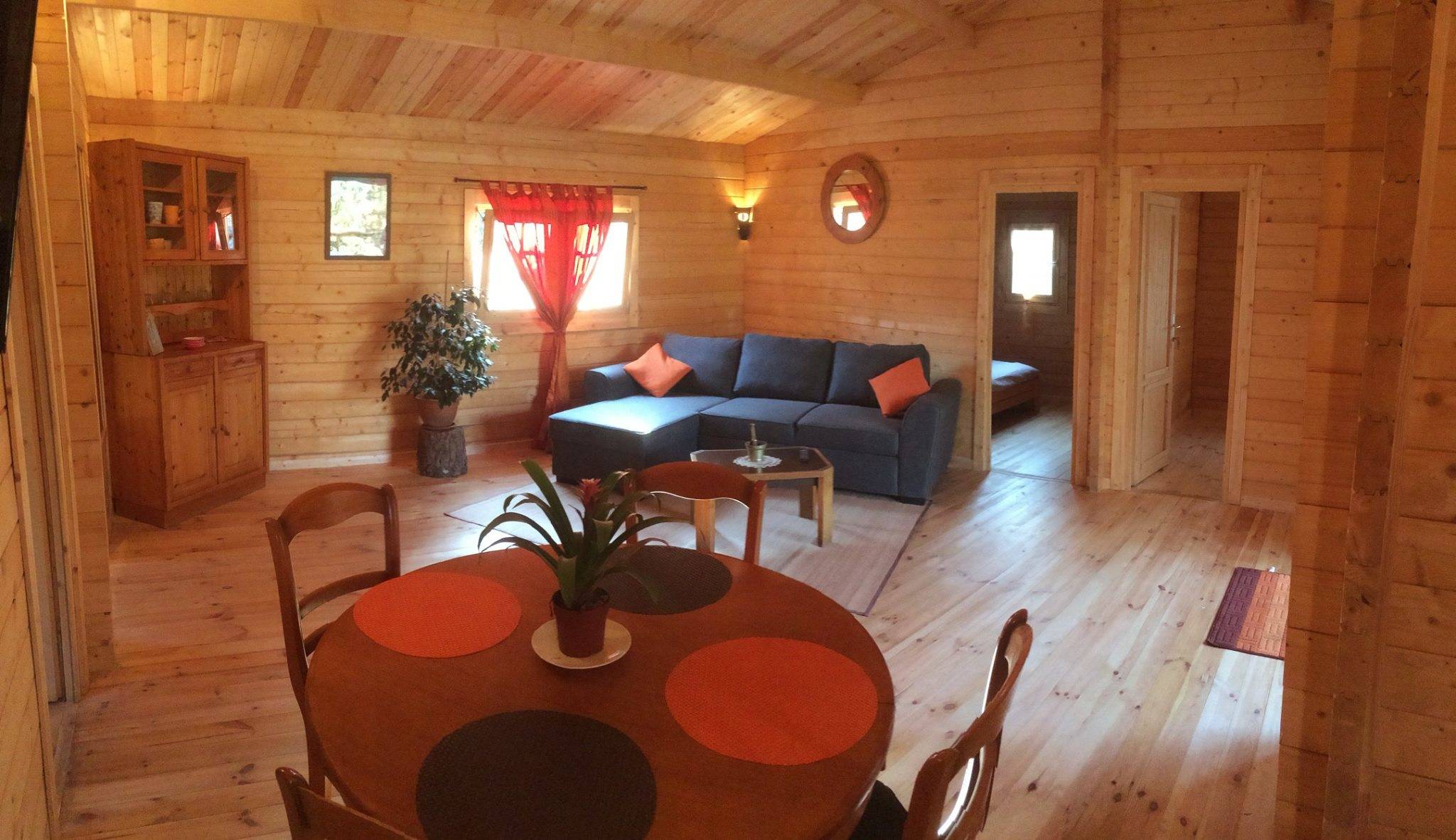 log cabin sitting room