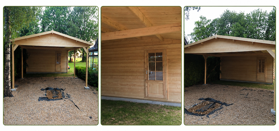 Finished-wooden-carport-with-integrated-shed-built-by-Quick-Garden.co.uk
