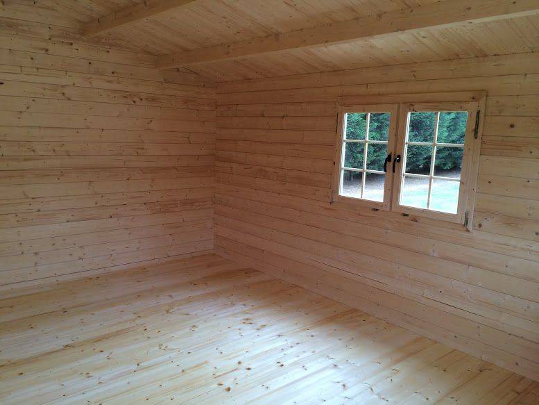 Log cabin Lille 4m x 5m, 44mm thick for sale kit (2)