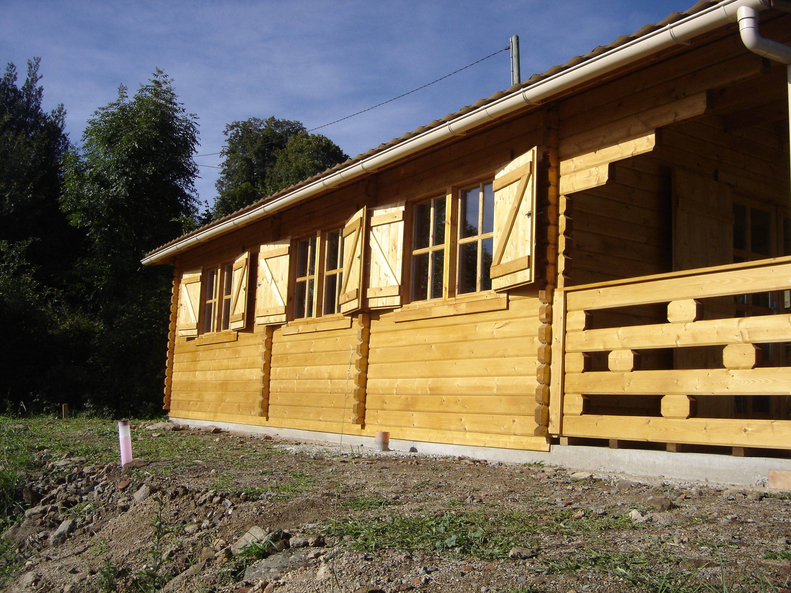 left side of a log cabin